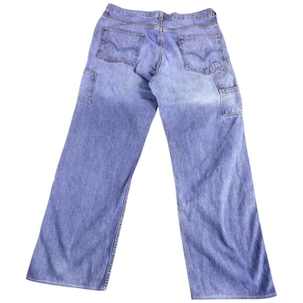 Levi's Carpenter Jeans Mens 36x36 Blue Denim Workwear Outdoor Loose Straight Leg